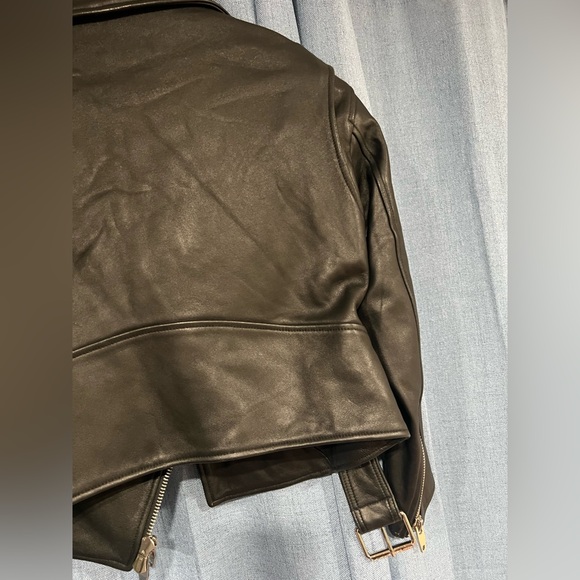 Bebe black bovine Leather Biker Jacket ((please read the description)) - Picture 6 of 16